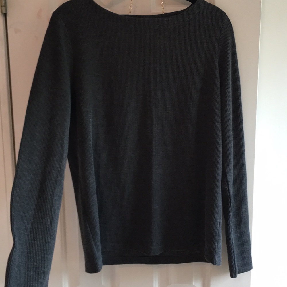 Thick fitted waffle knit long sleeve